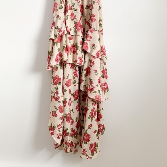 NWT Nasty Gal Waterfall-En For You Floral Halter Dress US 2 - Picture 11 of 11